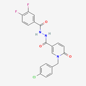 1-(4-chlorobenzyl)-N'-(3,4-difluorobenzoyl)-6-oxo-1,6-dihydropyridine-3-carbohydrazide
