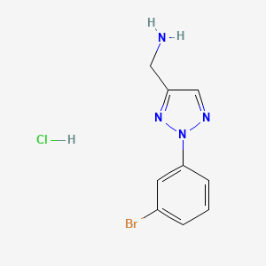 [2-(3-Bromophenyl)triazol-4-yl]methanamine;hydrochloride