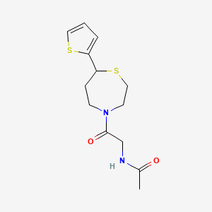 N-(2-oxo-2-(7-(thiophen-2-yl)-1,4-thiazepan-4-yl)ethyl)acetamide