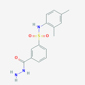 molecular formula C15H17N3O3S B2468092 N-(2,4-dimethylphenyl)-3-(hydrazinecarbonyl)benzene-1-sulfonamide CAS No. 326023-03-4