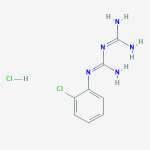 molecular formula C8H11Cl2N5 B024681 1-(2-Chlorophenyl)biguanide hydrochloride CAS No. 19579-44-3
