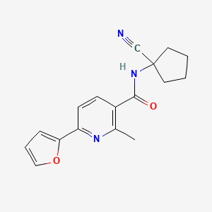 N-(1-cyanocyclopentyl)-6-(furan-2-yl)-2-methylpyridine-3-carboxamide