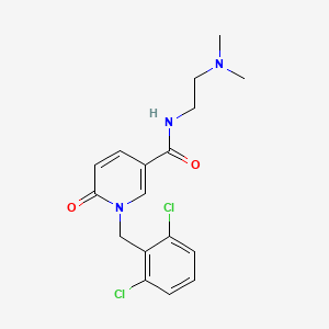 molecular formula C17H19Cl2N3O2 B2468129 1-(2,6-dichlorobenzyl)-N-[2-(dimethylamino)ethyl]-6-oxo-1,6-dihydro-3-pyridinecarboxamide CAS No. 338981-05-8