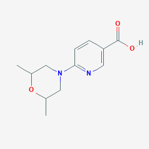 molecular formula C12H17ClN2O3 B2468135 6-(2,6-Dimethylmorpholin-4-yl)pyridine-3-carboxylic acid CAS No. 926271-03-6