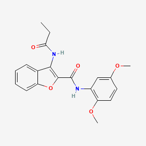 molecular formula C20H20N2O5 B2468139 N-(2,5-dimethoxyphenyl)-3-propionamidobenzofuran-2-carboxamide CAS No. 888463-71-6