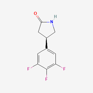 molecular formula C10H8F3NO B2468158 (4R)-4-(3,4,5-trifluorophenyl)pyrrolidin-2-one CAS No. 1651179-16-6
