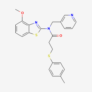 N-(4-methoxybenzo[d]thiazol-2-yl)-N-(pyridin-3-ylmethyl)-3-(p-tolylthio)propanamide