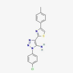 1-(4-chlorophenyl)-4-[4-(4-methylphenyl)-1,3-thiazol-2-yl]-1H-1,2,3-triazol-5-amine