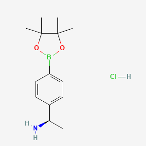 (R)-1-(4-(4,4,5,5-tetramethyl-1,3,2-dioxaborolan-2-yl)phenyl)ethanamine HCl salt
