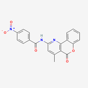N-(4-methyl-5-oxochromeno[4,3-b]pyridin-2-yl)-4-nitrobenzamide