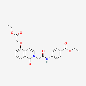 Ethyl 4-[[2-[5-(2-ethoxy-2-oxoethoxy)-1-oxoisoquinolin-2-yl]acetyl]amino]benzoate