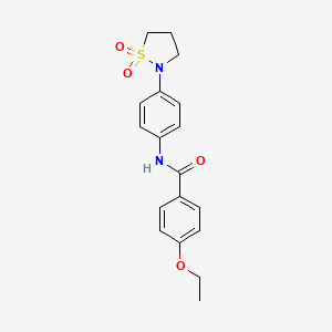 molecular formula C18H20N2O4S B2468238 N-(4-(1,1-dioxidoisothiazolidin-2-yl)phenyl)-4-ethoxybenzamide CAS No. 899728-76-8