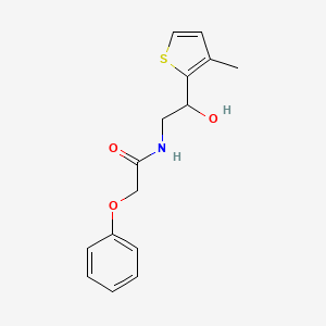molecular formula C15H17NO3S B2468285 N-[2-hydroxy-2-(3-methylthiophen-2-yl)ethyl]-2-phenoxyacetamide CAS No. 1351649-90-5