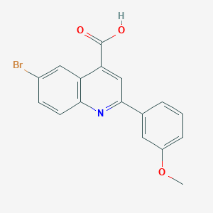 molecular formula C17H12BrNO3 B2468315 6-Bromo-2-(3-methoxyphenyl)quinoline-4-carboxylic acid CAS No. 351329-64-1