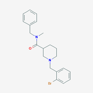 molecular formula C21H25BrN2O B246832 N-benzyl-1-(2-bromobenzyl)-N-methyl-3-piperidinecarboxamide 
