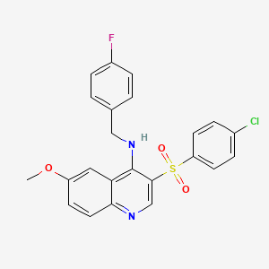 3-((4-chlorophenyl)sulfonyl)-N-(4-fluorobenzyl)-6-methoxyquinolin-4-amine
