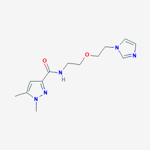 N-(2-(2-(1H-imidazol-1-yl)ethoxy)ethyl)-1,5-dimethyl-1H-pyrazole-3-carboxamide