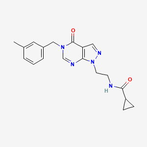 N-(2-(5-(3-methylbenzyl)-4-oxo-4,5-dihydro-1H-pyrazolo[3,4-d]pyrimidin-1-yl)ethyl)cyclopropanecarboxamide