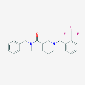 molecular formula C22H25F3N2O B246835 N~3~-BENZYL-N~3~-METHYL-1-[2-(TRIFLUOROMETHYL)BENZYL]-3-PIPERIDINECARBOXAMIDE 