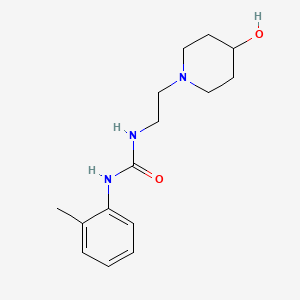 1-(2-(4-Hydroxypiperidin-1-yl)ethyl)-3-(o-tolyl)urea