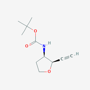 Tert-butyl N-[(2R,3R)-2-ethynyloxolan-3-yl]carbamate