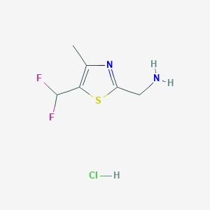 [5-(Difluoromethyl)-4-methyl-1,3-thiazol-2-yl]methanamine;hydrochloride