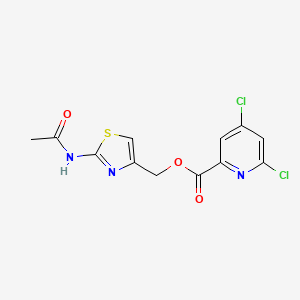 (2-Acetamido-1,3-thiazol-4-yl)methyl 4,6-dichloropyridine-2-carboxylate