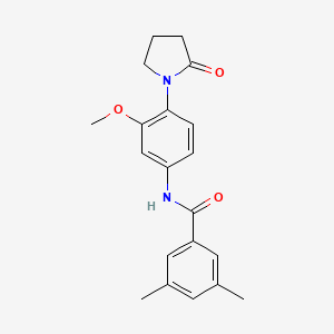 N-(3-methoxy-4-(2-oxopyrrolidin-1-yl)phenyl)-3,5-dimethylbenzamide