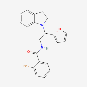 2-bromo-N-(2-(furan-2-yl)-2-(indolin-1-yl)ethyl)benzamide