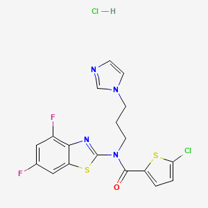N-(3-(1H-imidazol-1-yl)propyl)-5-chloro-N-(4,6-difluorobenzo[d]thiazol-2-yl)thiophene-2-carboxamide hydrochloride