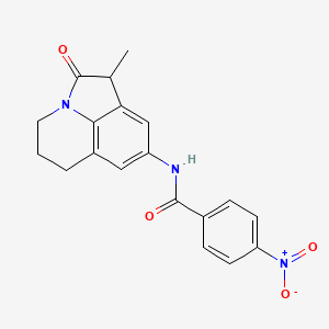 N-(1-methyl-2-oxo-2,4,5,6-tetrahydro-1H-pyrrolo[3,2,1-ij]quinolin-8-yl)-4-nitrobenzamide