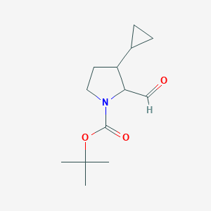 Tert-butyl 3-cyclopropyl-2-formylpyrrolidine-1-carboxylate