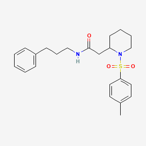 molecular formula C23H30N2O3S B2468458 N-(3-phenylpropyl)-2-(1-tosylpiperidin-2-yl)acetamide CAS No. 941955-20-0