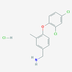 [4-(2,4-Dichlorophenoxy)-3-methylphenyl]methanamine hydrochloride