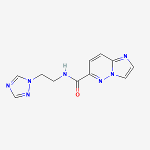 N-[2-(1H-1,2,4-triazol-1-yl)ethyl]imidazo[1,2-b]pyridazine-6-carboxamide