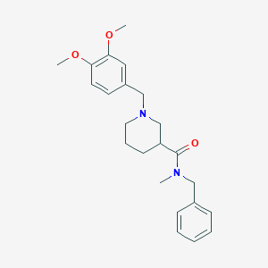 molecular formula C23H30N2O3 B246849 N-benzyl-1-[(3,4-dimethoxyphenyl)methyl]-N-methylpiperidine-3-carboxamide 
