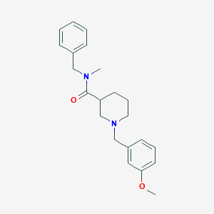 molecular formula C22H28N2O2 B246855 N-benzyl-1-(3-methoxybenzyl)-N-methylpiperidine-3-carboxamide 