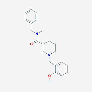 molecular formula C22H28N2O2 B246856 N-benzyl-1-(2-methoxybenzyl)-N-methylpiperidine-3-carboxamide 