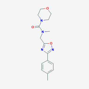 molecular formula C16H20N4O3 B246857 N-methyl-N-[[3-(4-methylphenyl)-1,2,4-oxadiazol-5-yl]methyl]morpholine-4-carboxamide 