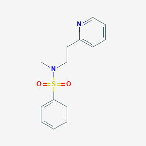 molecular formula C14H16N2O2S B246865 N~1~-METHYL-N~1~-[2-(2-PYRIDYL)ETHYL]-1-BENZENESULFONAMIDE 