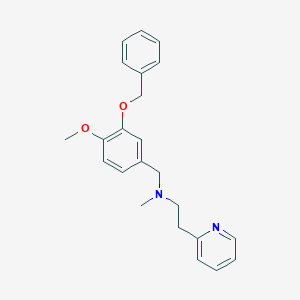 molecular formula C23H26N2O2 B246869 N-[3-(BENZYLOXY)-4-METHOXYBENZYL]-N-METHYL-N-[2-(2-PYRIDYL)ETHYL]AMINE 