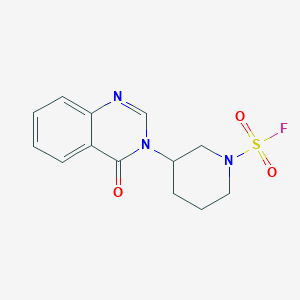 molecular formula C13H14FN3O3S B2468760 3-(4-Oxoquinazolin-3-yl)piperidine-1-sulfonyl fluoride CAS No. 2411237-80-2