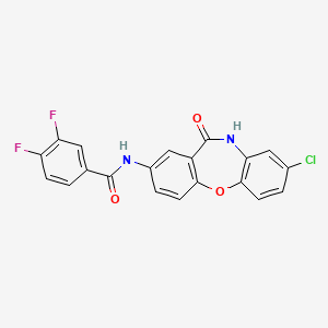 molecular formula C20H11ClF2N2O3 B2468761 N-(8-chloro-11-oxo-10,11-dihydrodibenzo[b,f][1,4]oxazepin-2-yl)-3,4-difluorobenzamide CAS No. 921918-48-1