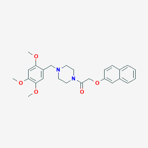 molecular formula C26H30N2O5 B246880 1-[(2-Naphthyloxy)acetyl]-4-(2,4,5-trimethoxybenzyl)piperazine 