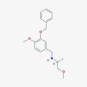 molecular formula C19H25NO3 B246883 N-[3-(benzyloxy)-4-methoxybenzyl]-1-methoxypropan-2-amine 