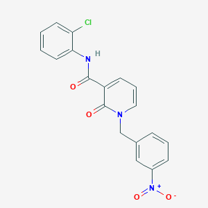 molecular formula C19H14ClN3O4 B2468840 N-(2-chlorophenyl)-1-(3-nitrobenzyl)-2-oxo-1,2-dihydropyridine-3-carboxamide CAS No. 899948-45-9