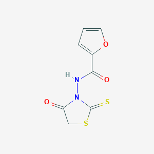 molecular formula C8H6N2O3S2 B2468850 N-(4-oxo-2-sulfanylidene-1,3-thiazolidin-3-yl)furan-2-carboxamide CAS No. 4437-17-6