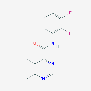 molecular formula C13H11F2N3O B2468860 N-(2,3-Difluorophenyl)-5,6-dimethylpyrimidine-4-carboxamide CAS No. 2415503-21-6
