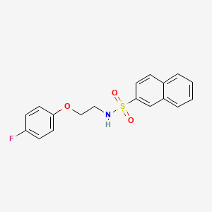 molecular formula C18H16FNO3S B2468873 N-[2-(4-fluorophenoxy)ethyl]naphthalene-2-sulfonamide CAS No. 1105234-86-3