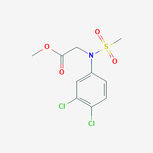 molecular formula C10H11Cl2NO4S B2468879 Methyl N-(3,4-dichlorophenyl)-N-(methylsulfonyl)glycinate CAS No. 432007-40-4